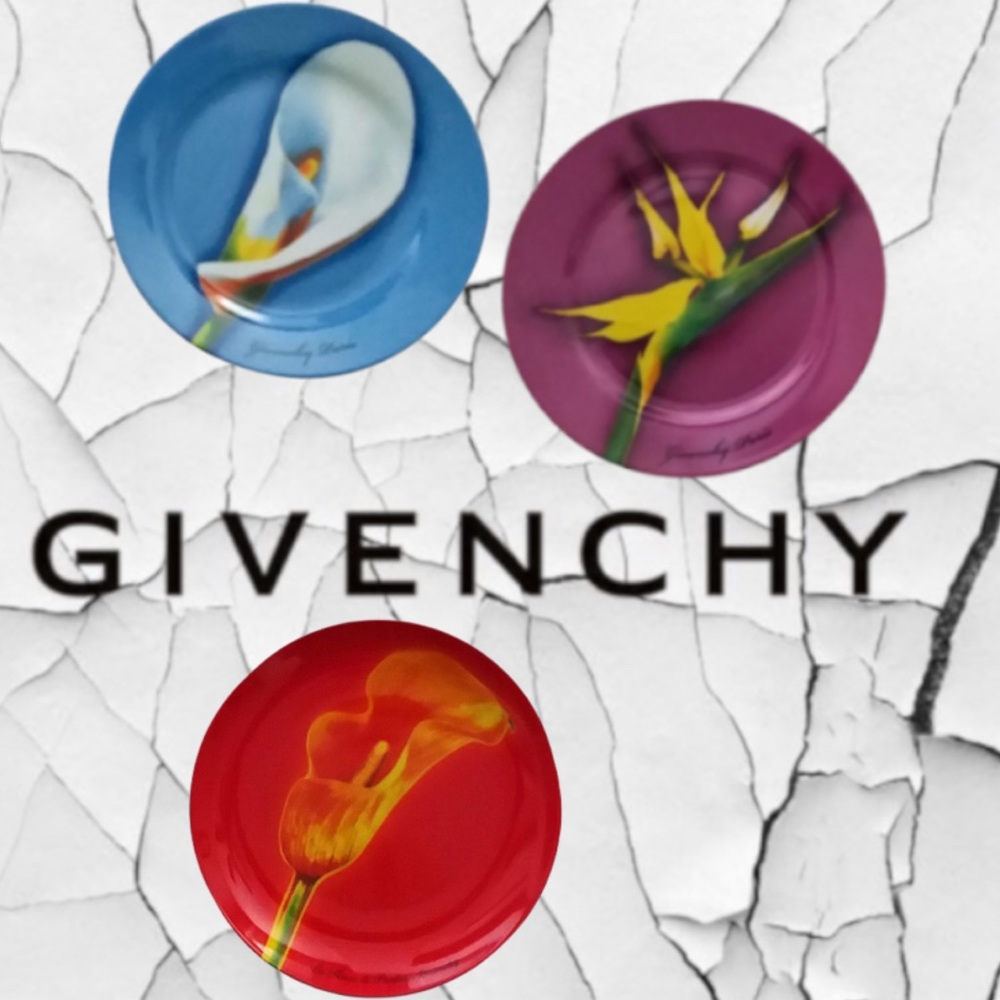 Vintage Givenchy Floral Plates